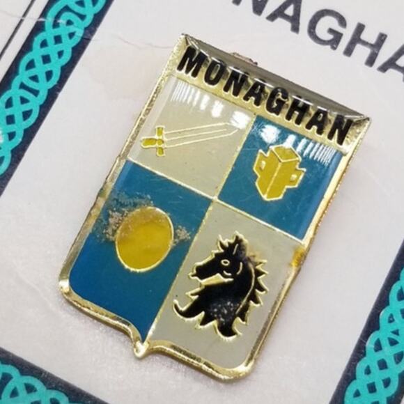 MONAGHAN Coat of Arms Pin Heraldry Names Manufacturers Ltd Ulster Ireland - Picture 2 of 6